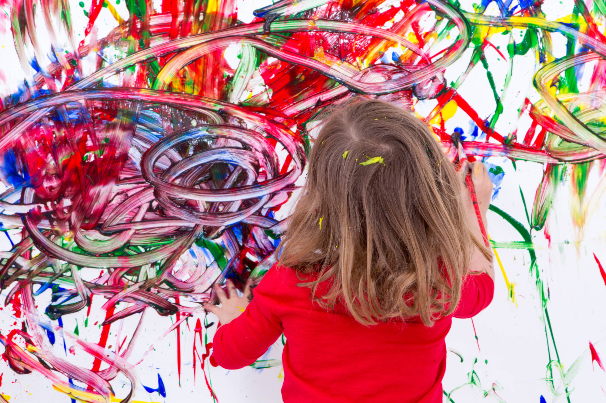 She can paint. Kids Paint poster. Wire picture for Kids.